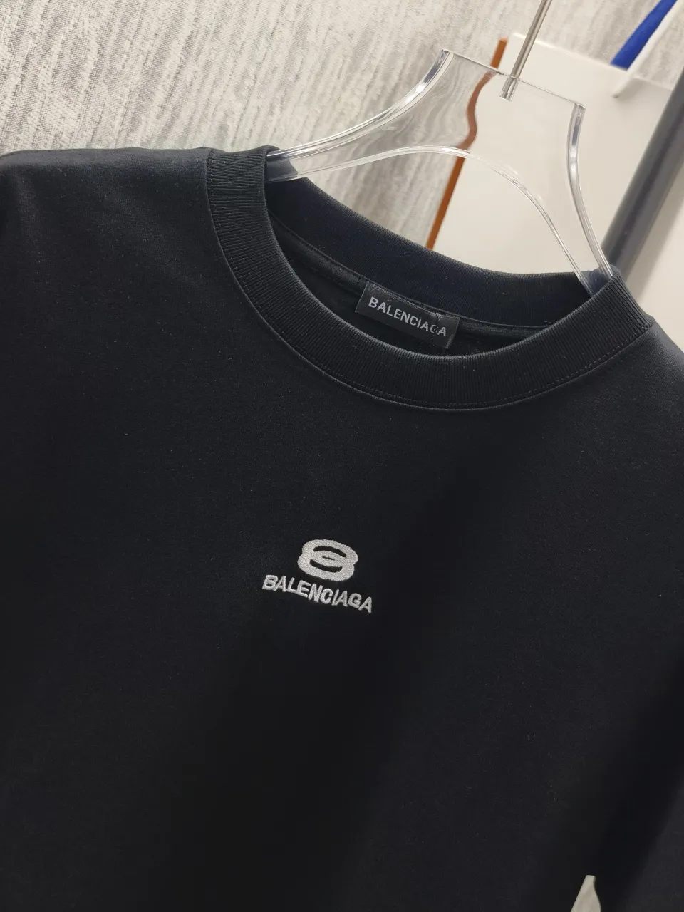 P80🌈🌈 Balenciaga/ New Arrival Classiclogo -【 32 】 - 320G 🔥 Logo ， - ：Black White - Size：S M L XL XXL - Same Style